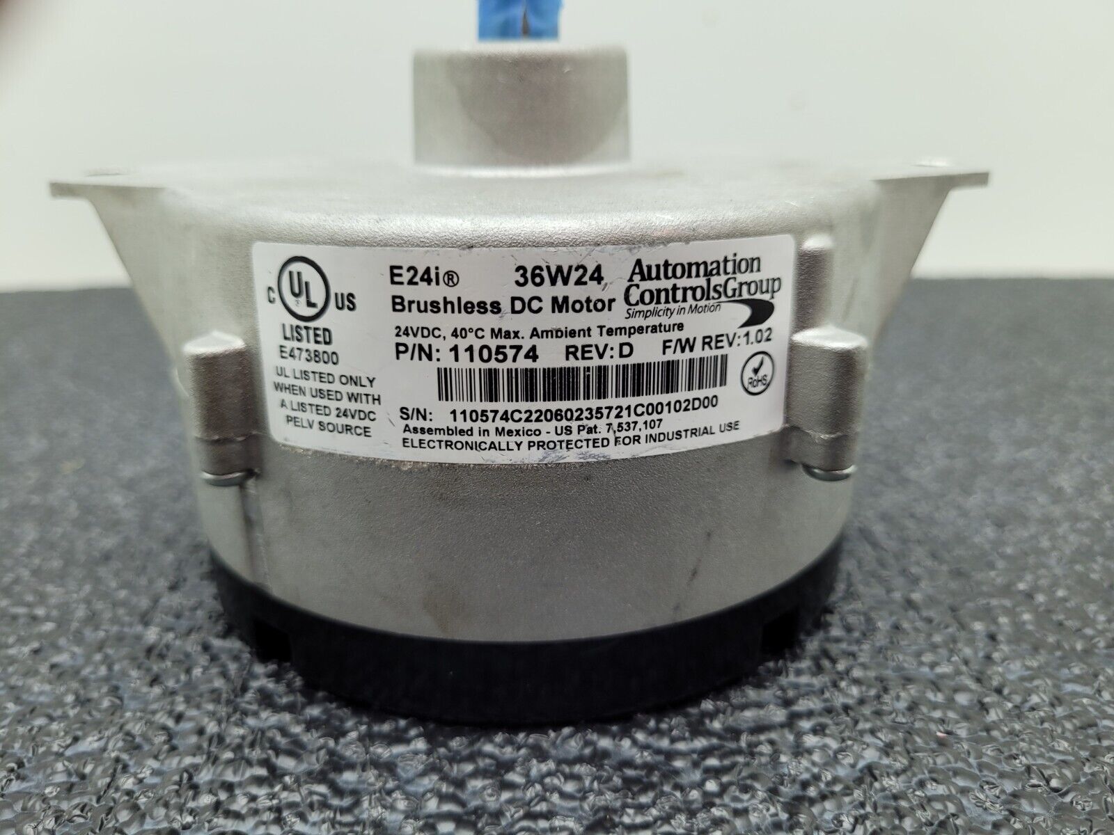 Hytrol 36W24 E24i Brushless Low Speed Adjustable 50-350RPM DC Motor PT 033.09022