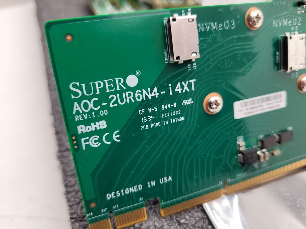 Supermicro BPN-NVME3-216EB 2x BPN-NVME3-216EL 24x NVMe 2U Backplane Plus Risers