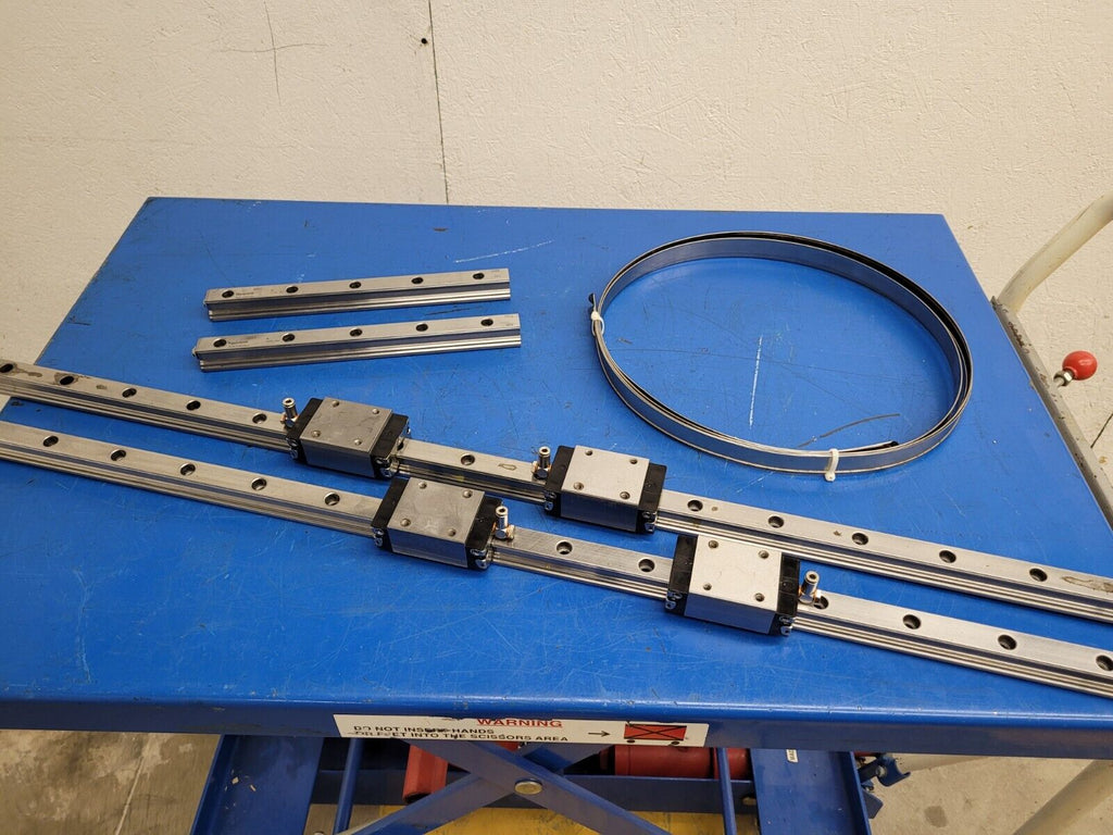 Bosch Rexroth 25mm Linear Rail Guide Block 2 Rails 4 Blocks 2300mm R162121420 #7