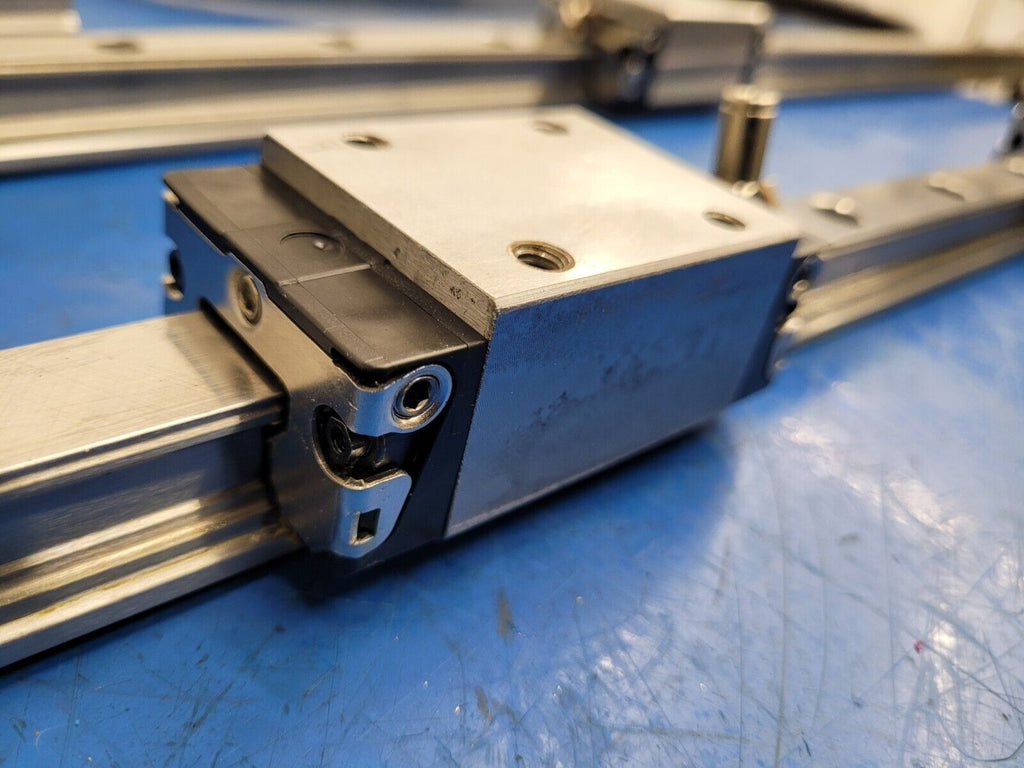 Bosch Rexroth 25mm Linear Rail Guide Block 2 Rails 4 Blocks 2300mm R162121420 #7