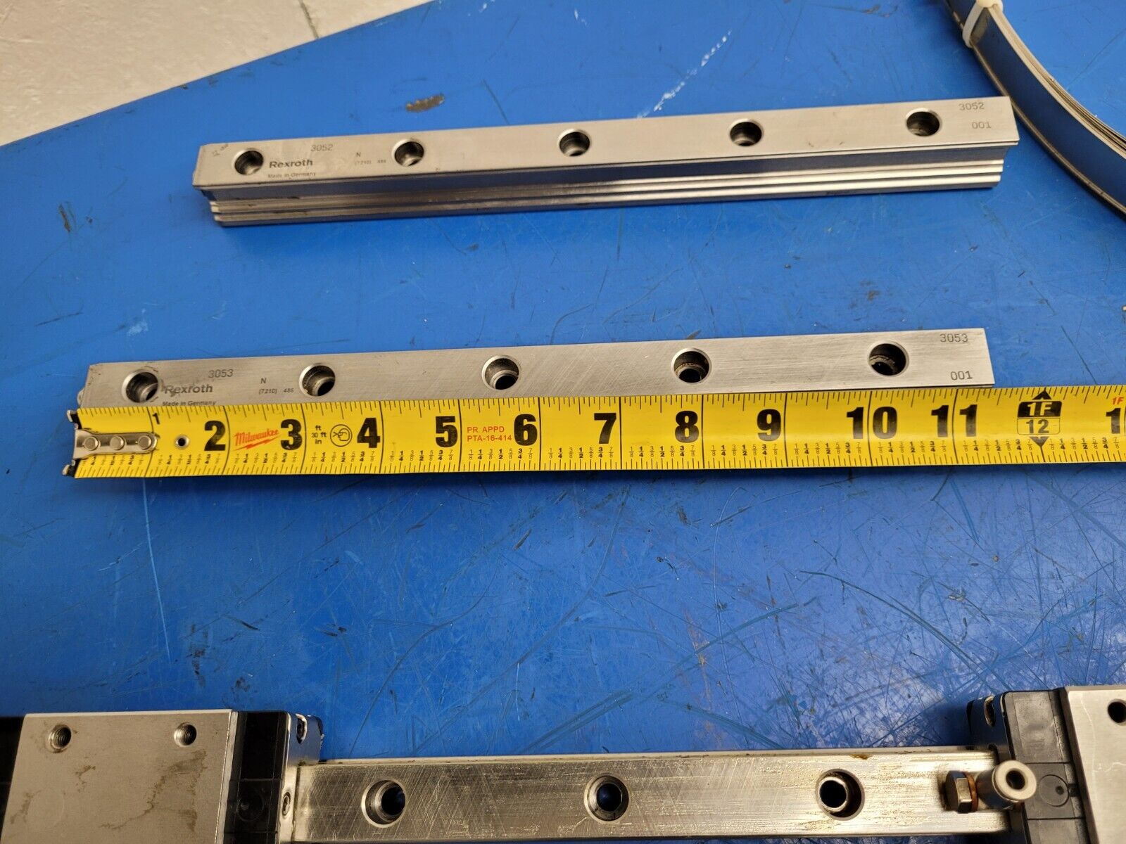 Bosch Rexroth 25mm Linear Rail Guide Block 2 Rails 4 Blocks 2300mm R162121420 #7