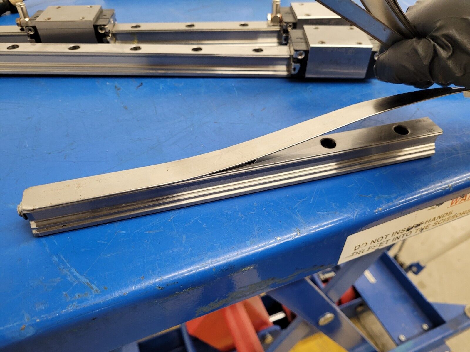 Bosch Rexroth 25mm Linear Rail Guide Block 2 Rails 4 Blocks 2300mm R162121420 #7