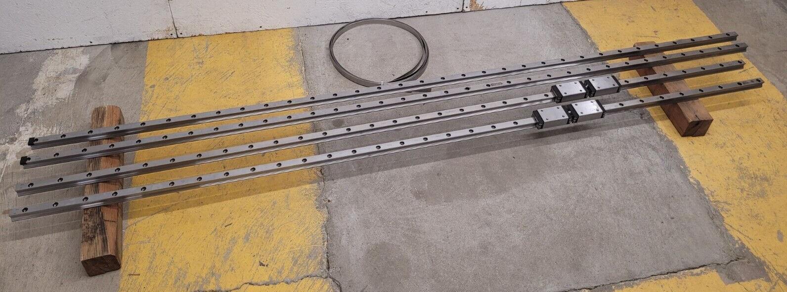 Bosch Rexroth Linear Rail Guide Block 4x 7210 Rails 4x Blocks R162471420 Size 30