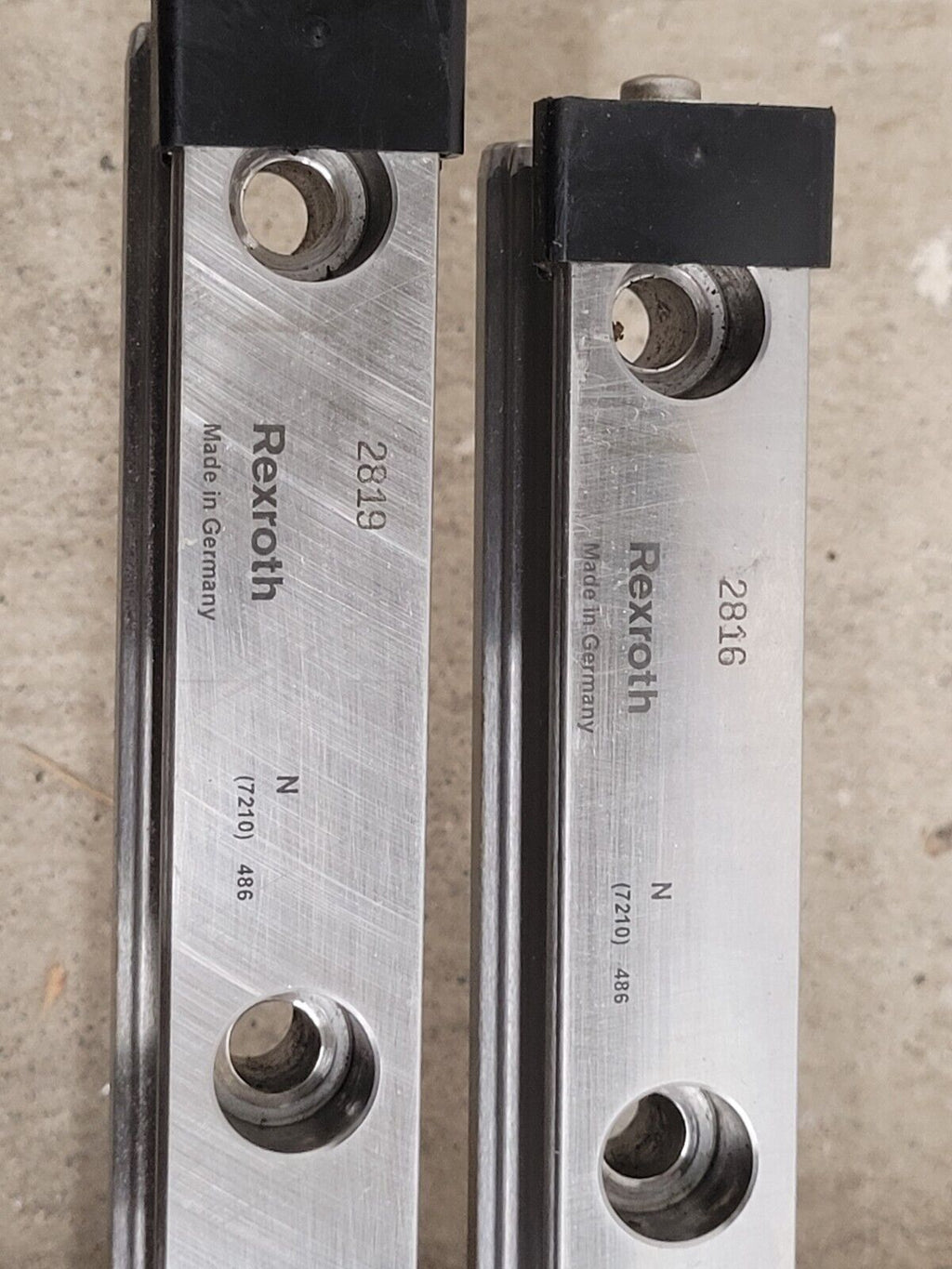 Bosch Rexroth Linear Rail Guide Block 4x 7210 Rails 4x Blocks R162471420 Size 30