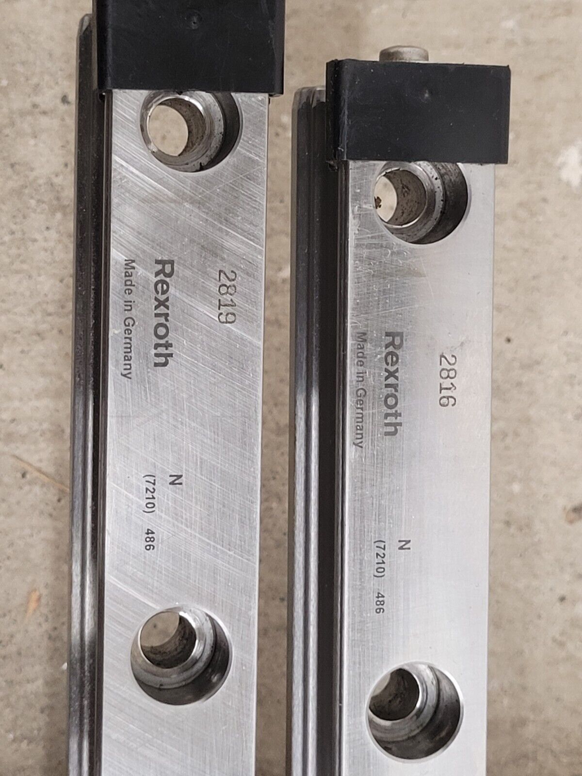 Bosch Rexroth Linear Rail Guide Block 4x 7210 Rails 4x Blocks R162471420 Size 30