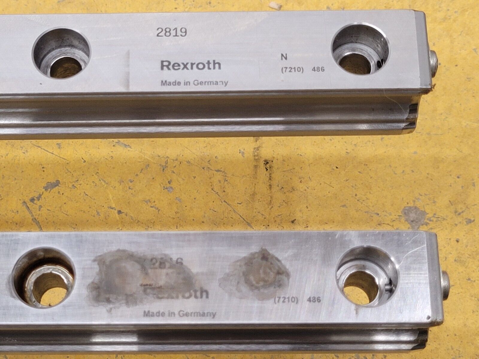 Bosch Rexroth Linear Rail Guide Block 4x 7210 Rails 4x Blocks R162471420 Size 30