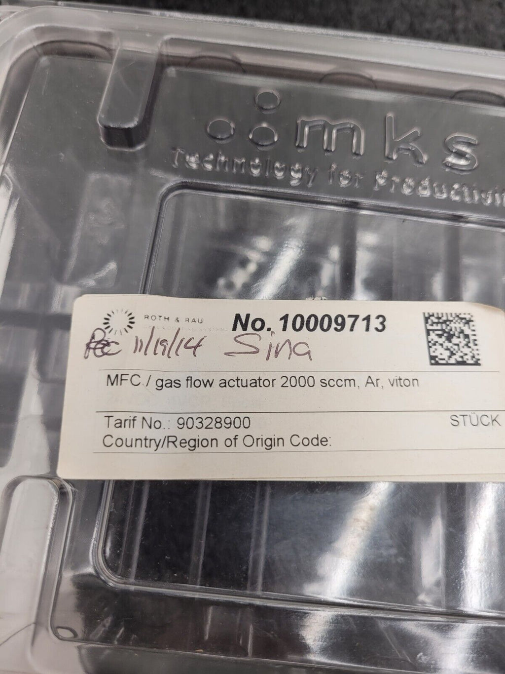 MKS 1179BX23CR14NSPC1 Mass-Flo Mass Flow Controller 2000SCCM AR Working Pull