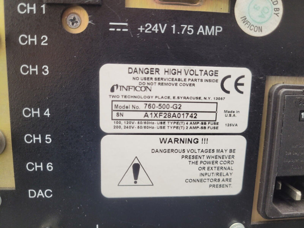 Inficon IC5 Deposition Controller IC/5 Model 760-500-G2 2x Sensor Boards A2
