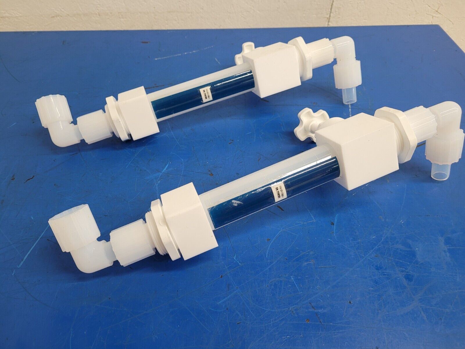 Lot of 2x ACCUTEK Fluoroware High Purity Adjustable Flowmeter 3/4" Flaretek