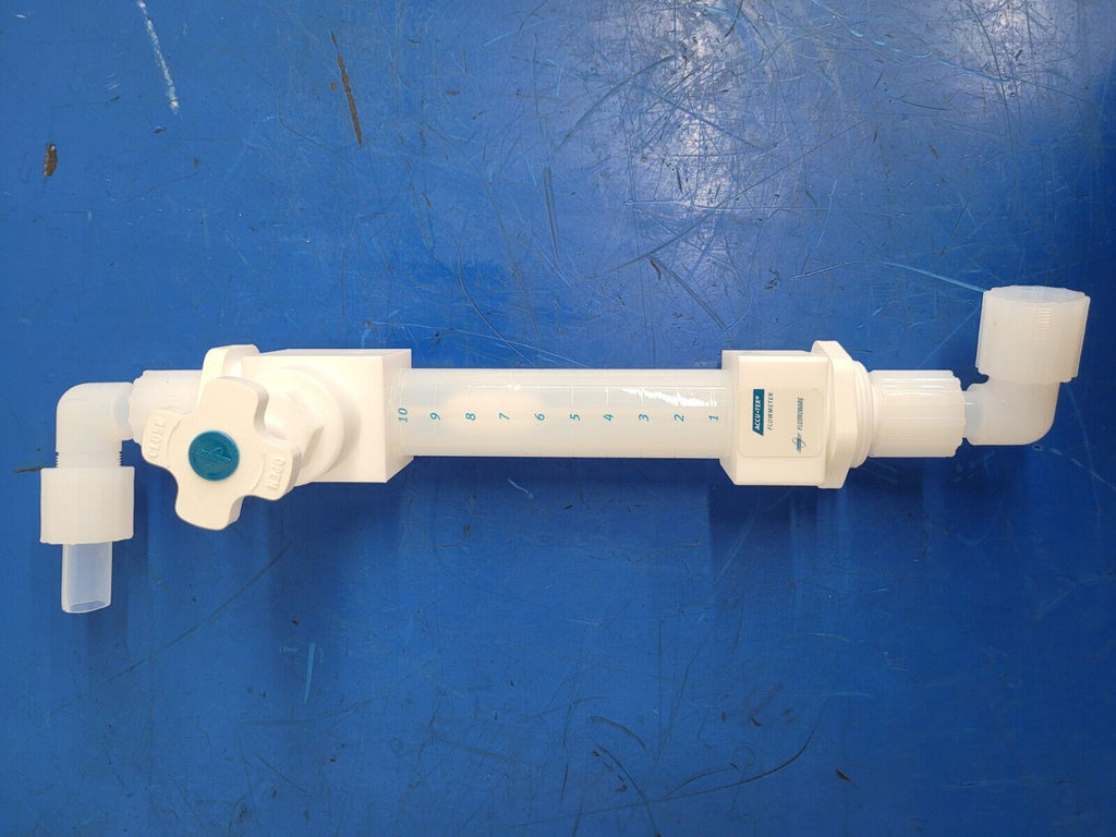 Lot of 2x ACCUTEK Fluoroware High Purity Adjustable Flowmeter 3/4" Flaretek