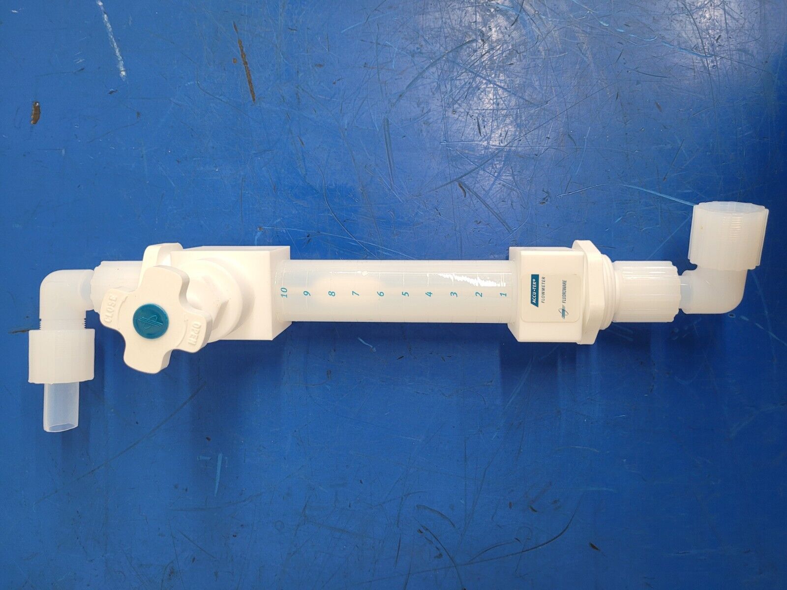 Lot of 2x ACCUTEK Fluoroware High Purity Adjustable Flowmeter 3/4" Flaretek