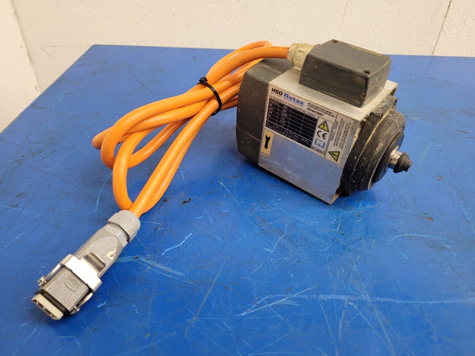 HSD Rotax Spindle Motor Y6164Y007 12000 rpm Polymac Akron 440 Spins ok Unit B