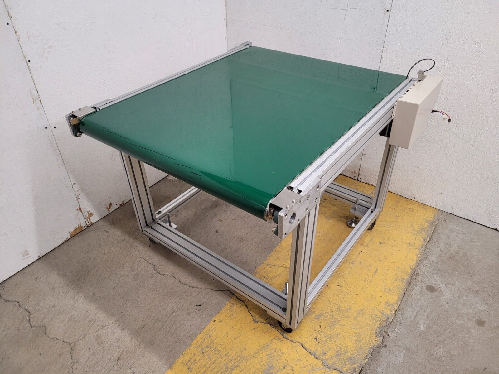 Custom Flat Belt Oriental Motor Driven Conveyor 32" wide 42" Long Extruded Frame