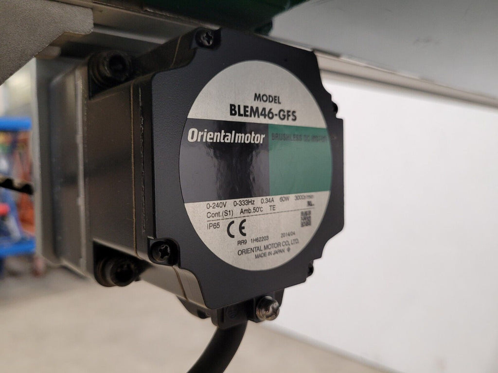 Custom Flat Belt Oriental Motor Driven Conveyor 32" wide 42" Long Extruded Frame