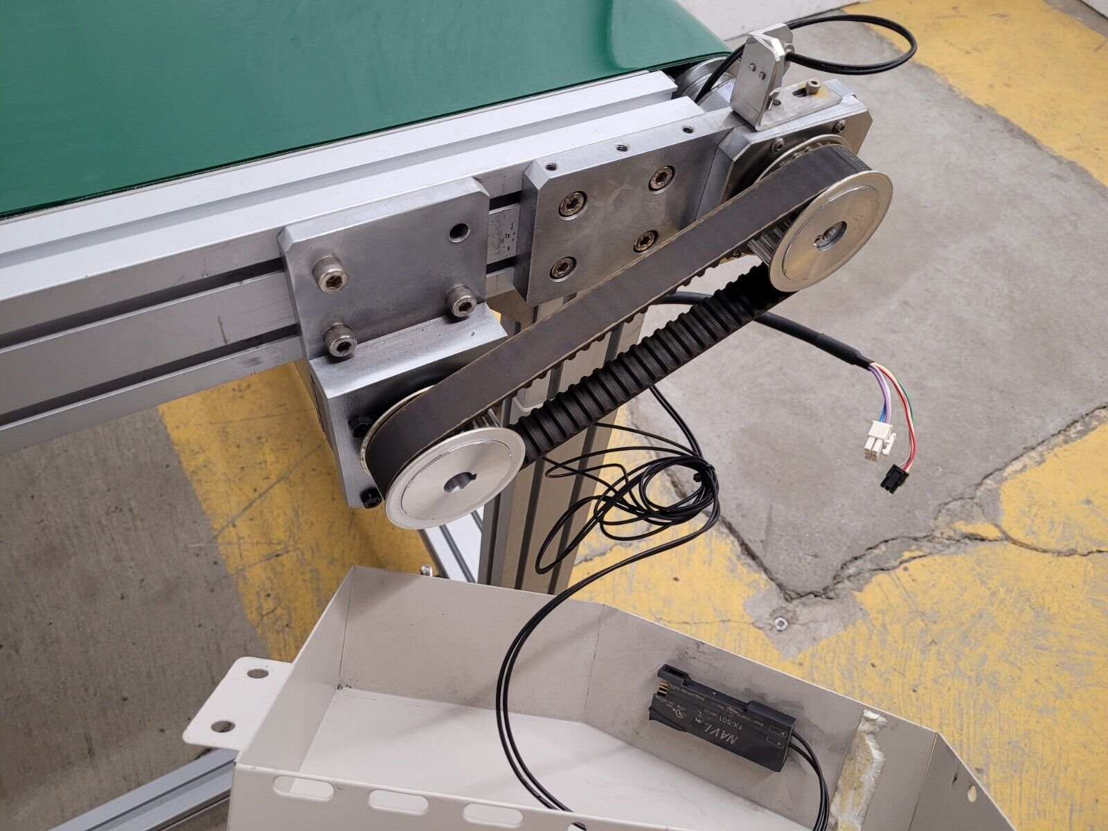 Custom Flat Belt Oriental Motor Driven Conveyor 32" wide 42" Long Extruded Frame