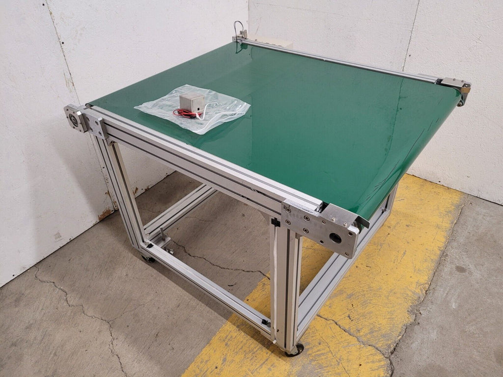 Custom Flat Belt Oriental Motor Driven Conveyor 32" wide 42" Long Extruded Frame