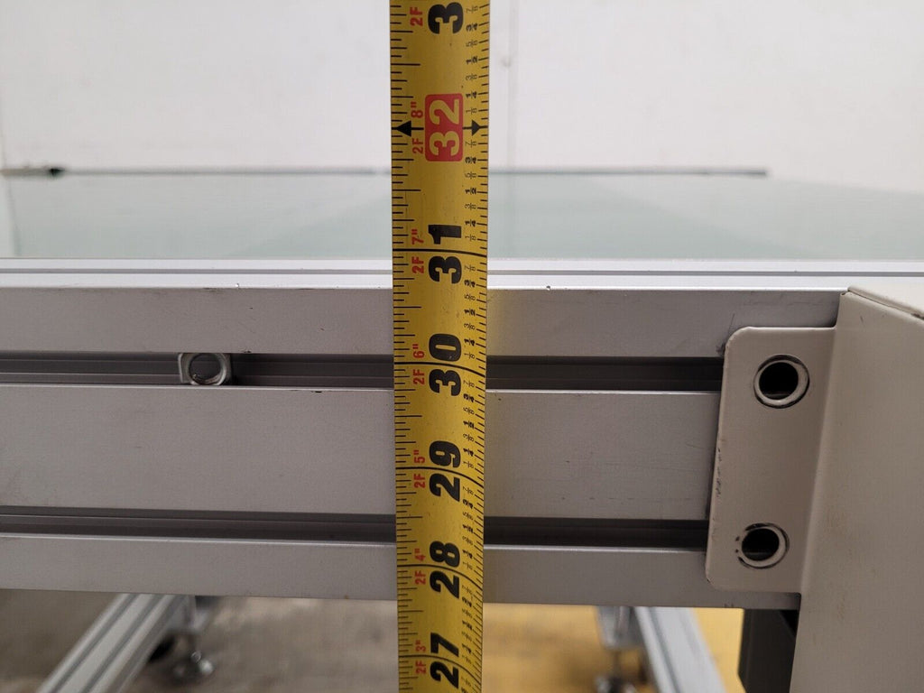 Custom Flat Belt Oriental Motor Driven Conveyor 32" wide 42" Long Extruded Frame