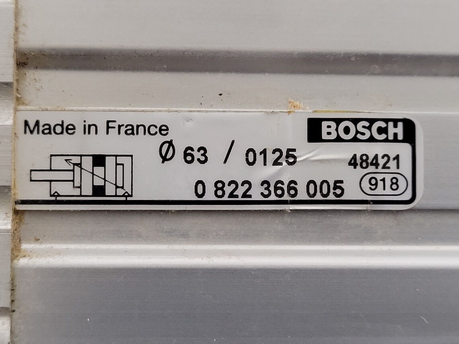 Lot of 2x BOSCH Pneumatic Air Cylinder 0 822 366 005 63D 0125 63/0125 63/0100