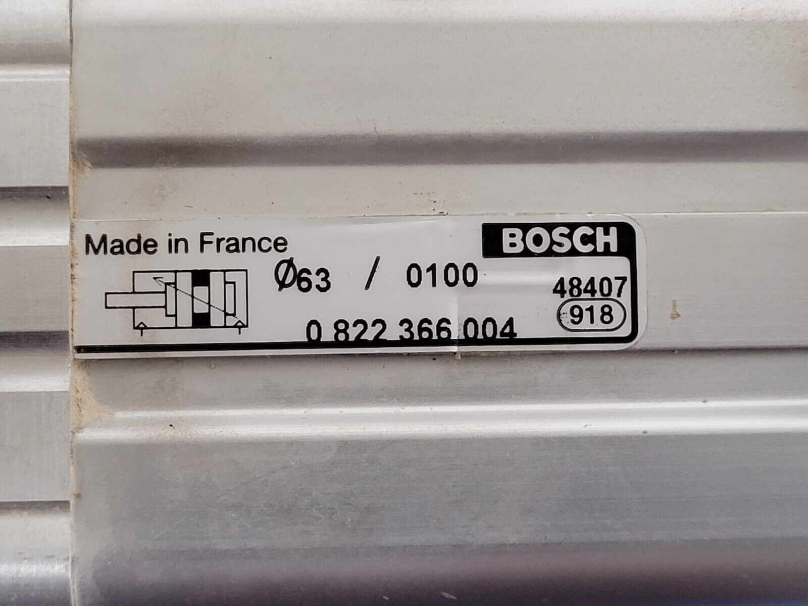 Lot of 2x BOSCH Pneumatic Air Cylinder 0 822 366 005 63D 0125 63/0125 63/0100