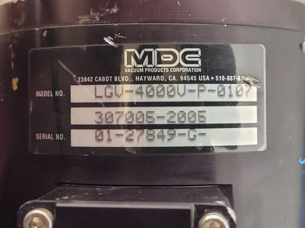 MDC LGV-4000V-P-0107H 4" Pneumatic High Vacuum Gate Valve Unit C