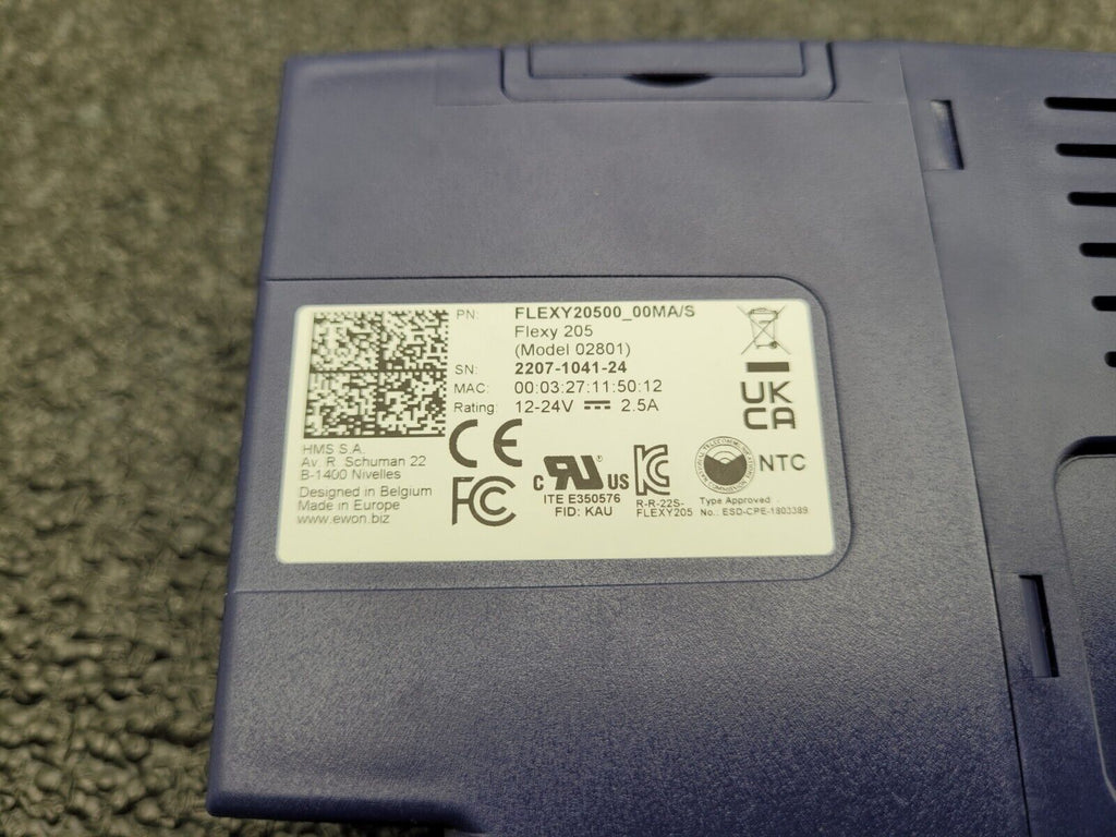 Ewon Flexy 205 IIOT 02801 Industrial Ethernet Router Data Gateway FLB 3205 4G NA