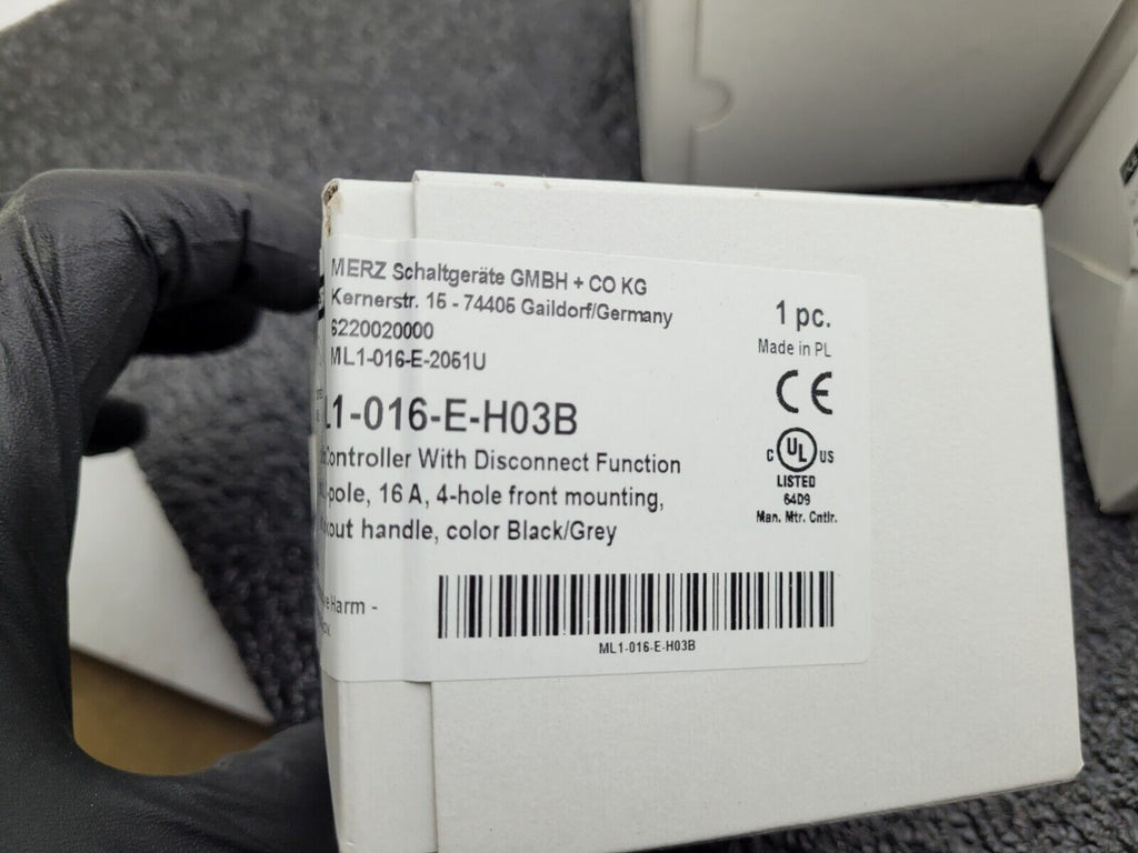 Lot of 6x MERZ ML1-016-E-H03B Manual Disconnect Switch 16A 3 Pole