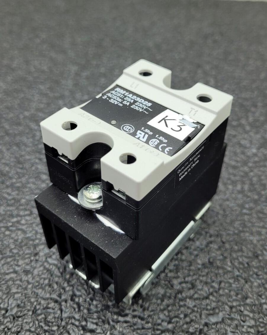 Carlo Gavazzi RM1A23D25 Solid State Relay 230VAC 3-32VDC Cntl +Heat Sink 1.5HP