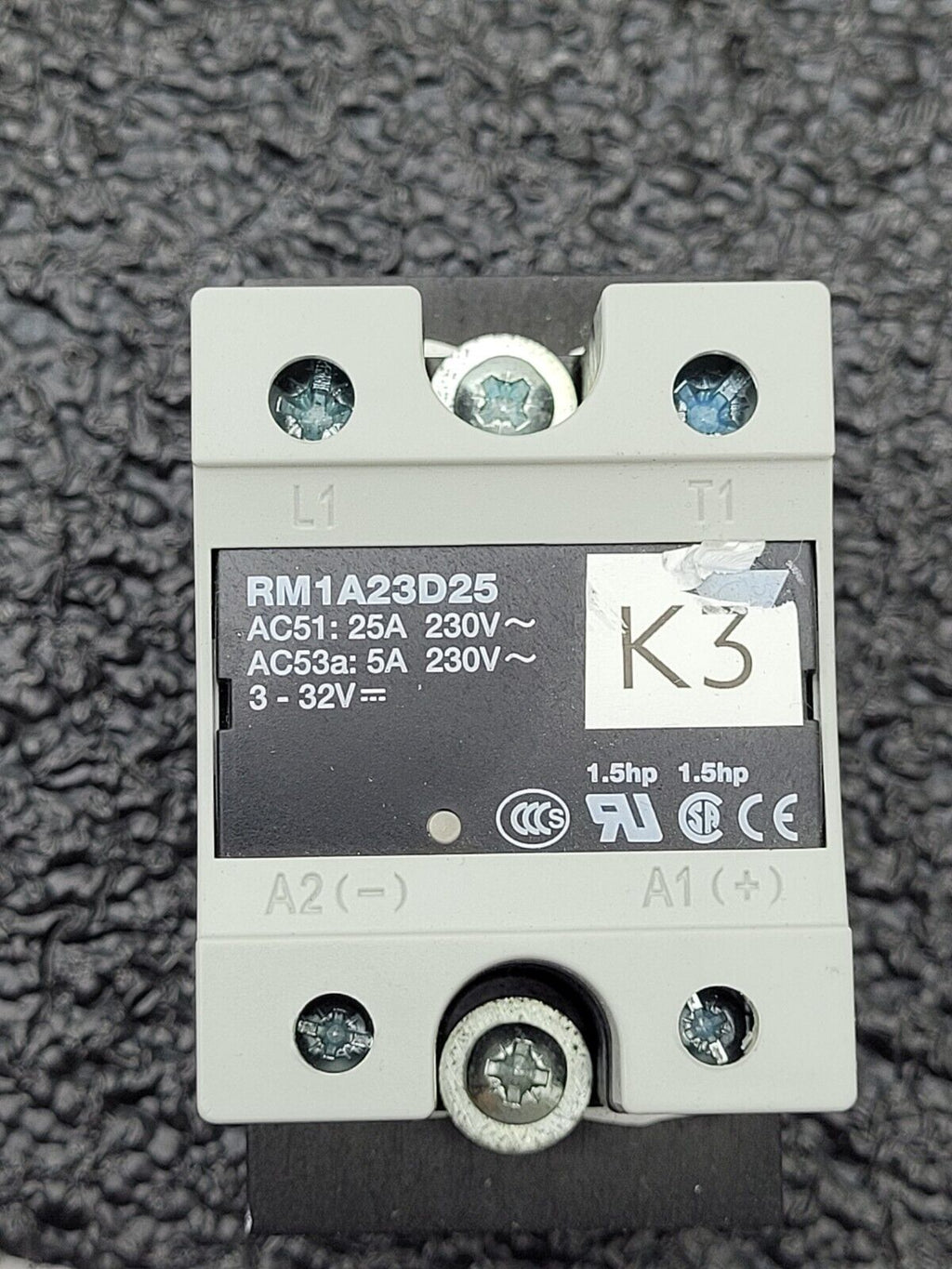 Carlo Gavazzi RM1A23D25 Solid State Relay 230VAC 3-32VDC Cntl +Heat Sink 1.5HP