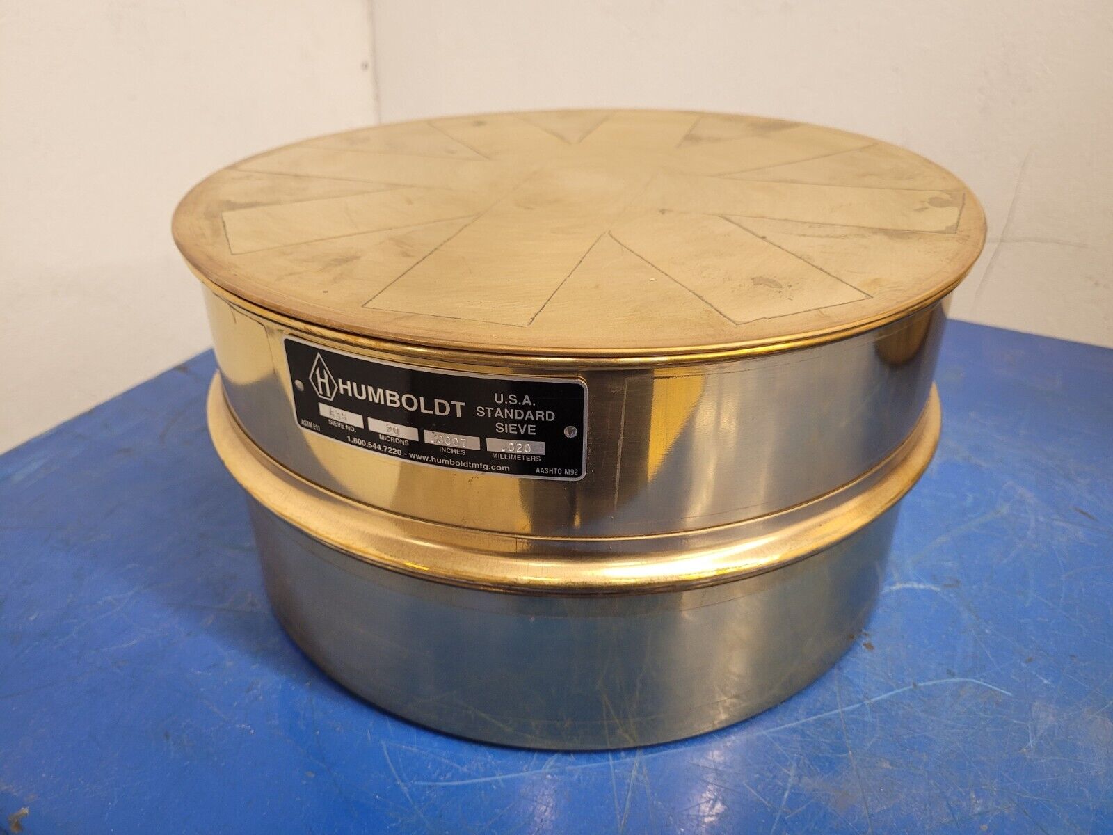 12" Lot of 5x Humbolt Hogentogler 230, 635, 325, 2x 500 Standard Test Sieve