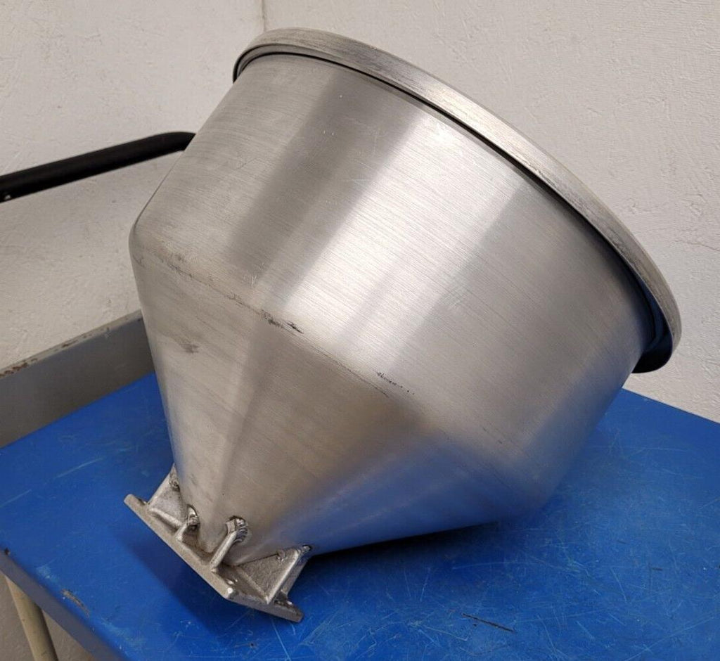 Injection Molding Plastic Pellet Funnel Hopper 16" Aluminum 5"x3" Mounting Holes