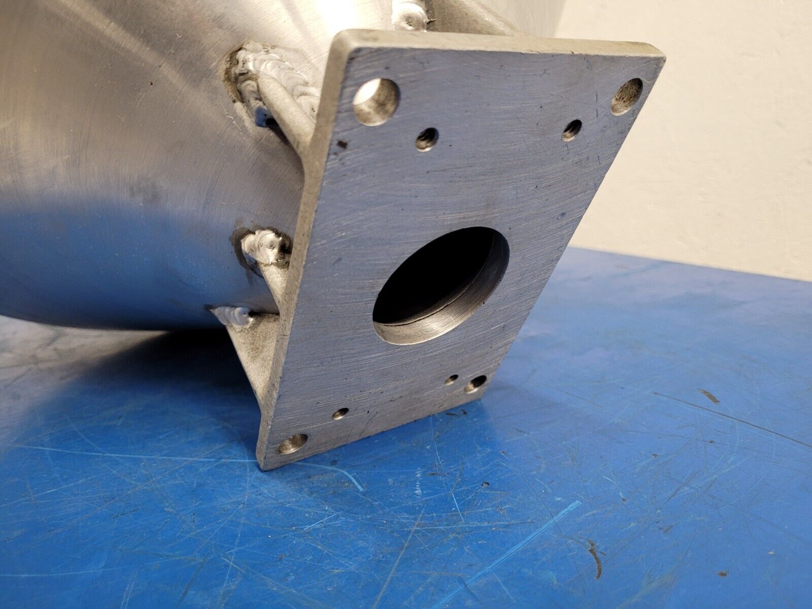 Injection Molding Plastic Pellet Funnel Hopper 16" Aluminum 5"x3" Mounting Holes