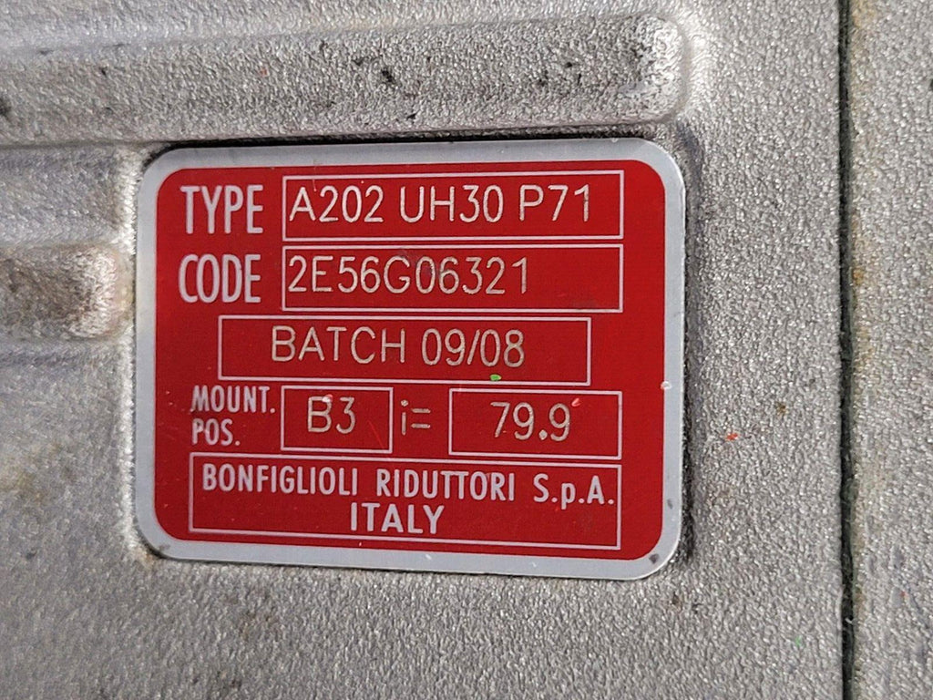 Bonfiglioli BN71A4 Gearmotor 3ph .25kw Right Angle 30mm Shaft Hole 80:1 Gearbox