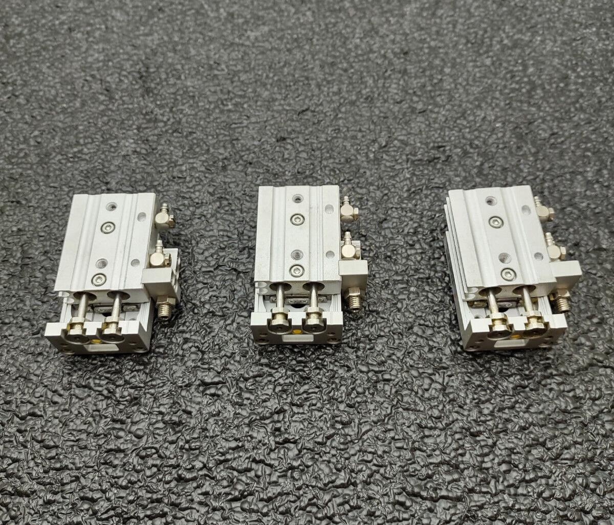 SMC MXS6-10AS-M9NWL Pneumatic Air Linear Guide Slide Cylinder Lot of 3