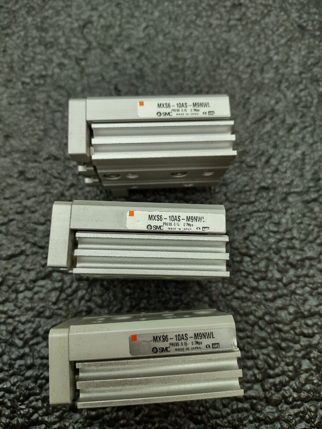 SMC MXS6-10AS-M9NWL Pneumatic Air Linear Guide Slide Cylinder Lot of 3
