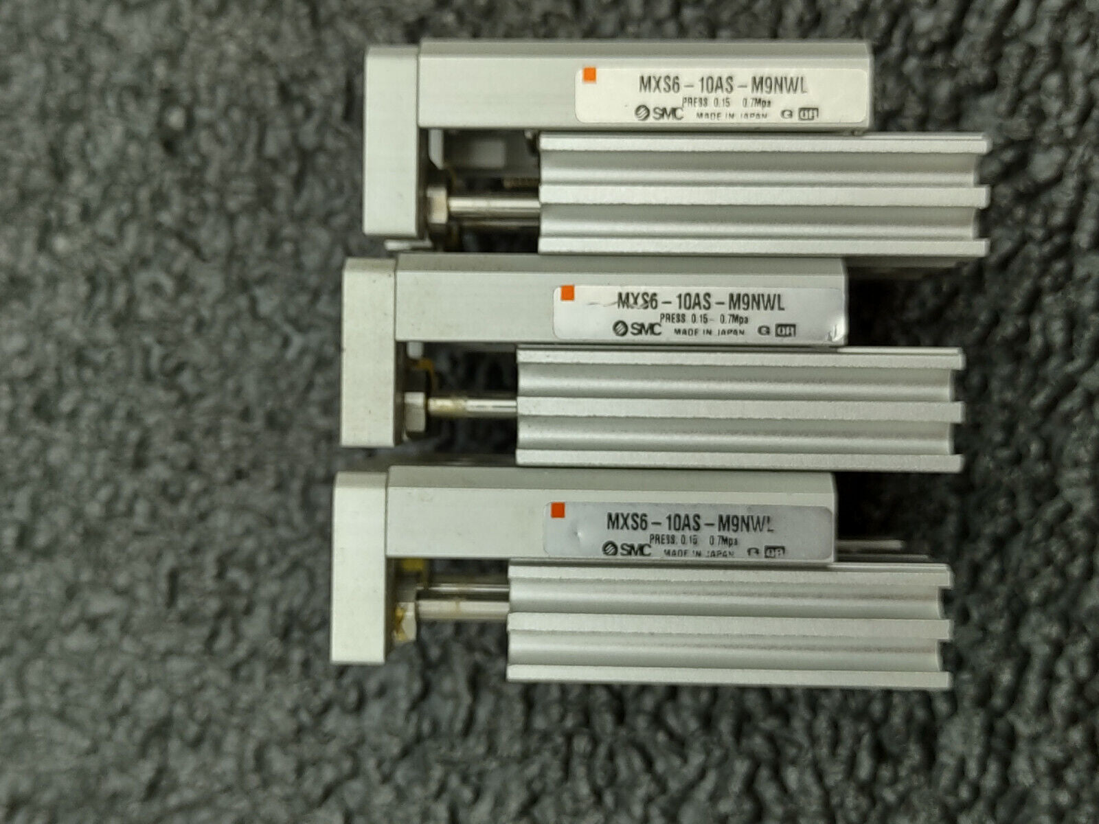 SMC MXS6-10AS-M9NWL Pneumatic Air Linear Guide Slide Cylinder Lot of 3