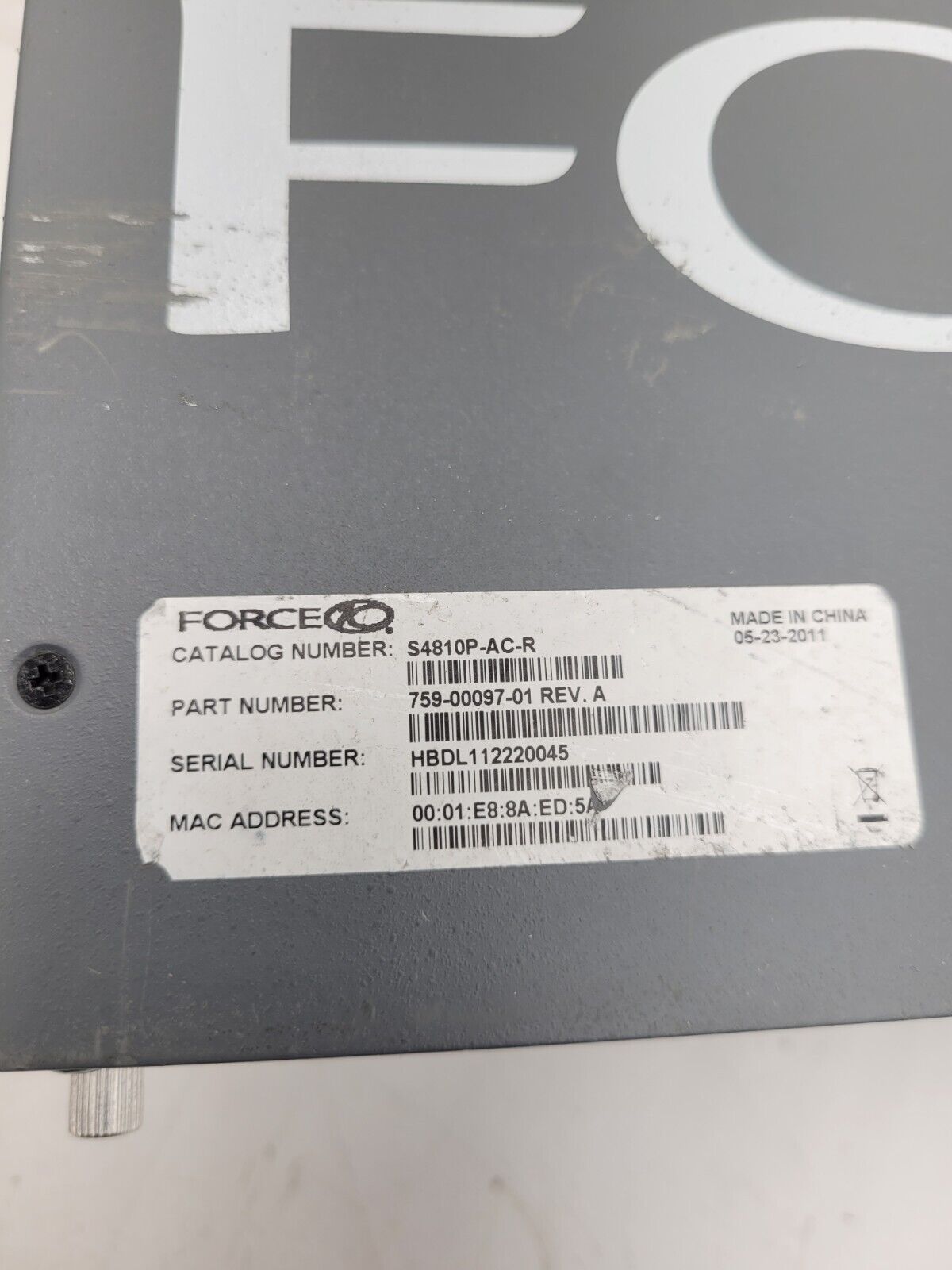 Dell Force 10 S4810P 48-Port SFP+ & 4-Port QSFP+ Network Switch