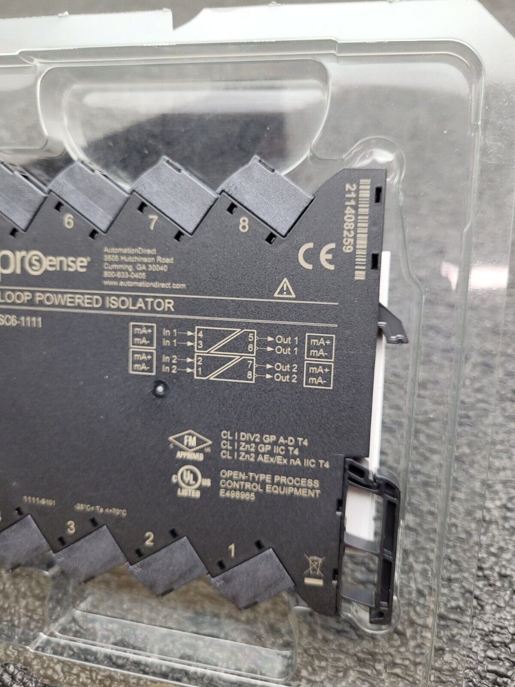 Automation Direct Prosense SC6-1111 Signal Conditioner 2 Isolated Channels