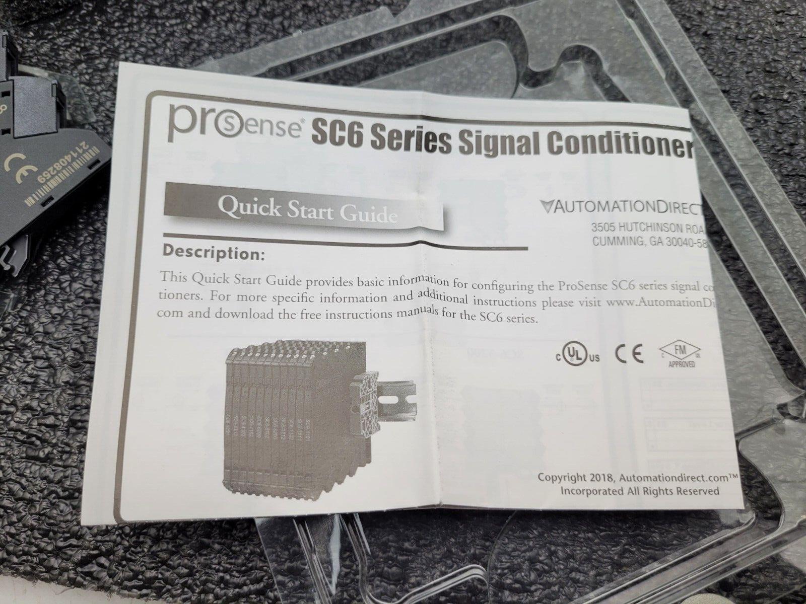 Automation Direct Prosense SC6-1111 Signal Conditioner 2 Isolated Channels