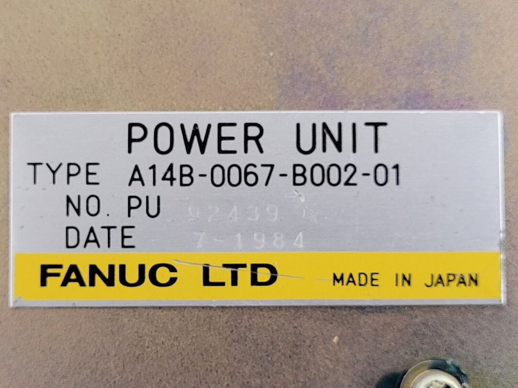 Fanuc Power Supply Unit A14B-0067-B002-01 from 1984