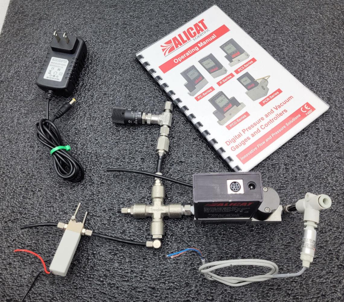 ALICAT Scientific PC3-2INH2OG-D-PCV10/5P RIN 5IN Mass Flow Meter Power On Test