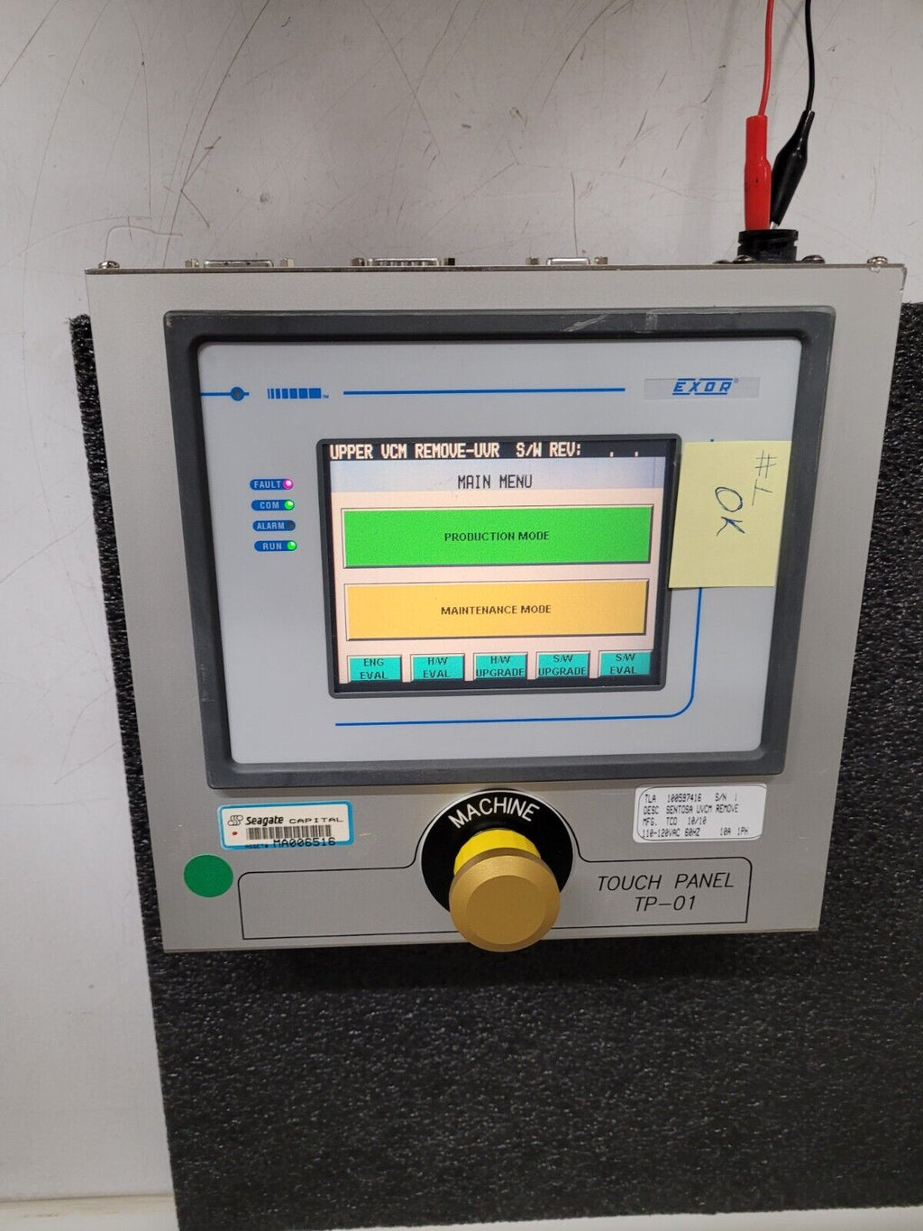 Exor UniOP TP-01 Touch Screen Panel + Custom Case ESTOP 24VDC Powered