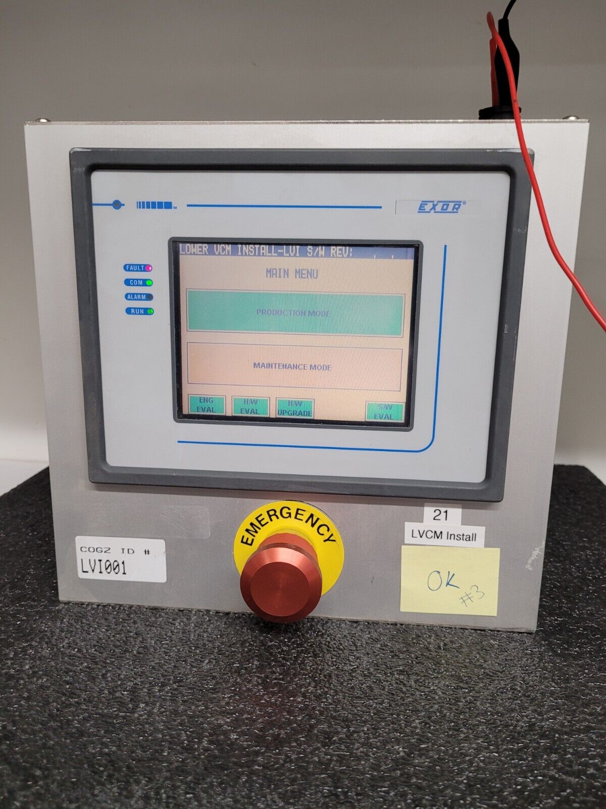 Exor UniOP TP-01 Touch Screen Panel + Custom Case ESTOP 24VDC Powered