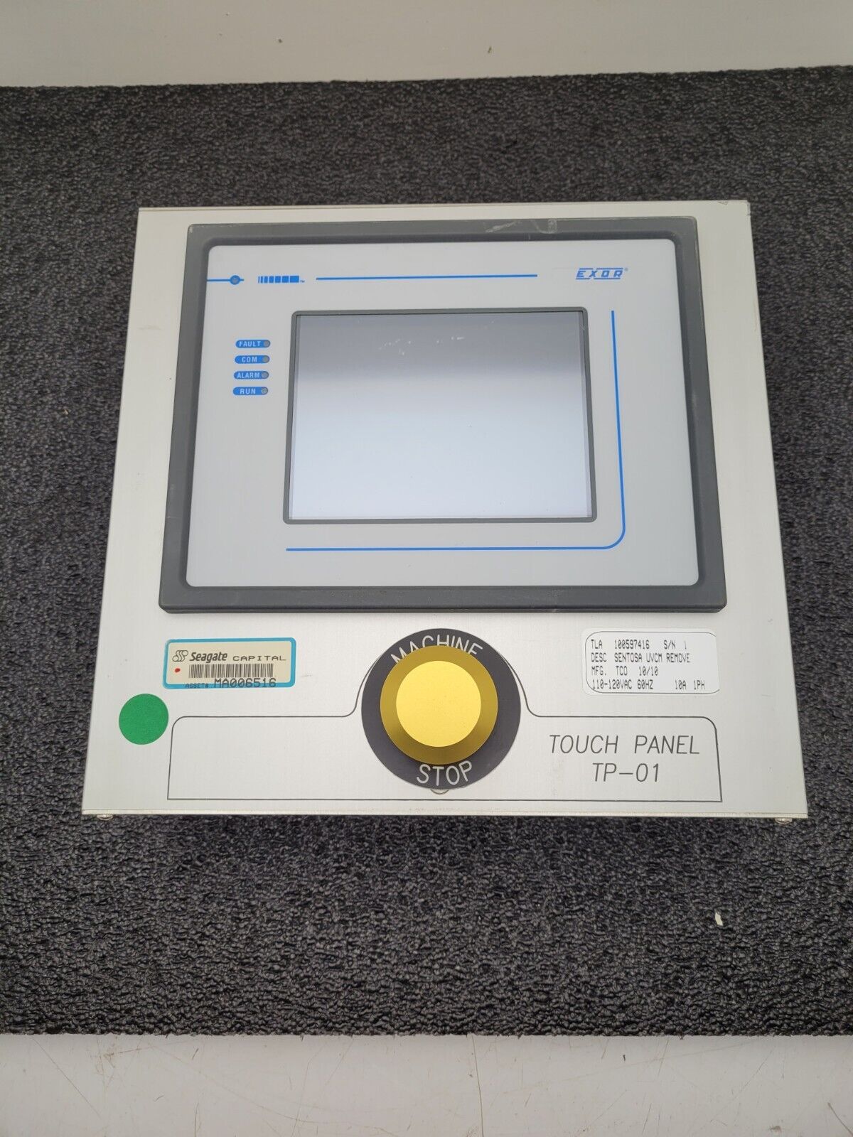 Exor UniOP TP-01 Touch Screen Panel + Custom Case ESTOP 24VDC Powered
