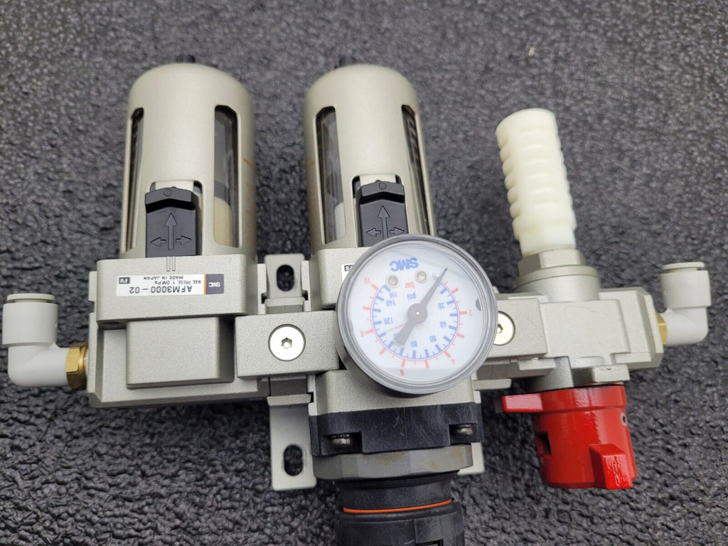 SMC VHS3500-02-x116 AFM3000-02 Mist Separator Air filter Regulator 150PSI ON OFF