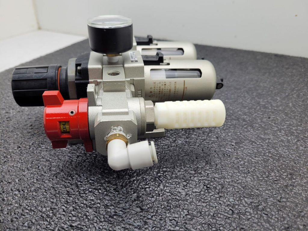SMC VHS3500-02-x116 AFM3000-02 Mist Separator Air filter Regulator 150PSI ON OFF