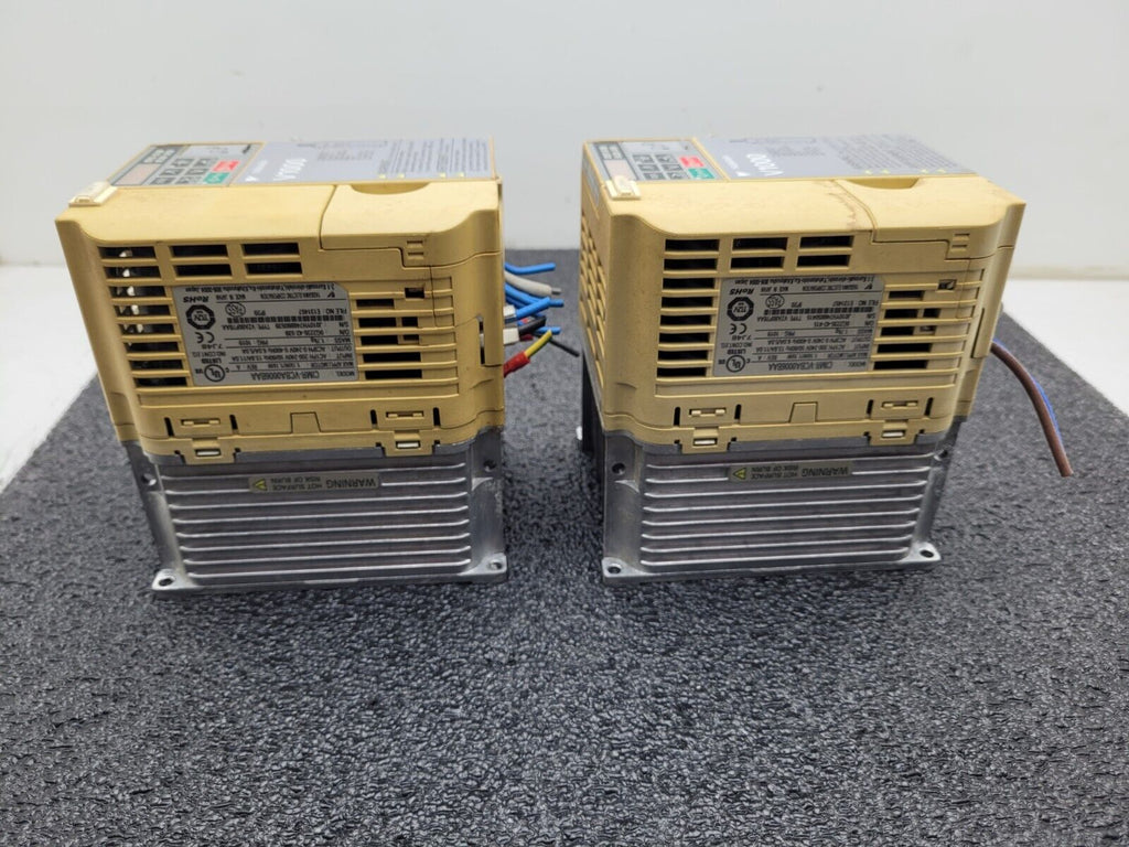 Lot of 2 Yaskawa V1000 200V 1.1 KW 1.4HP CIMR-VCBA0006BAA VFD Motor Drive