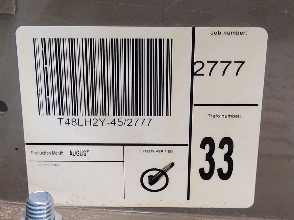 Federal Pacific 480V P 208Y/120 S 3PH Step Down T48LH2Y-45 Transformer 45KVA