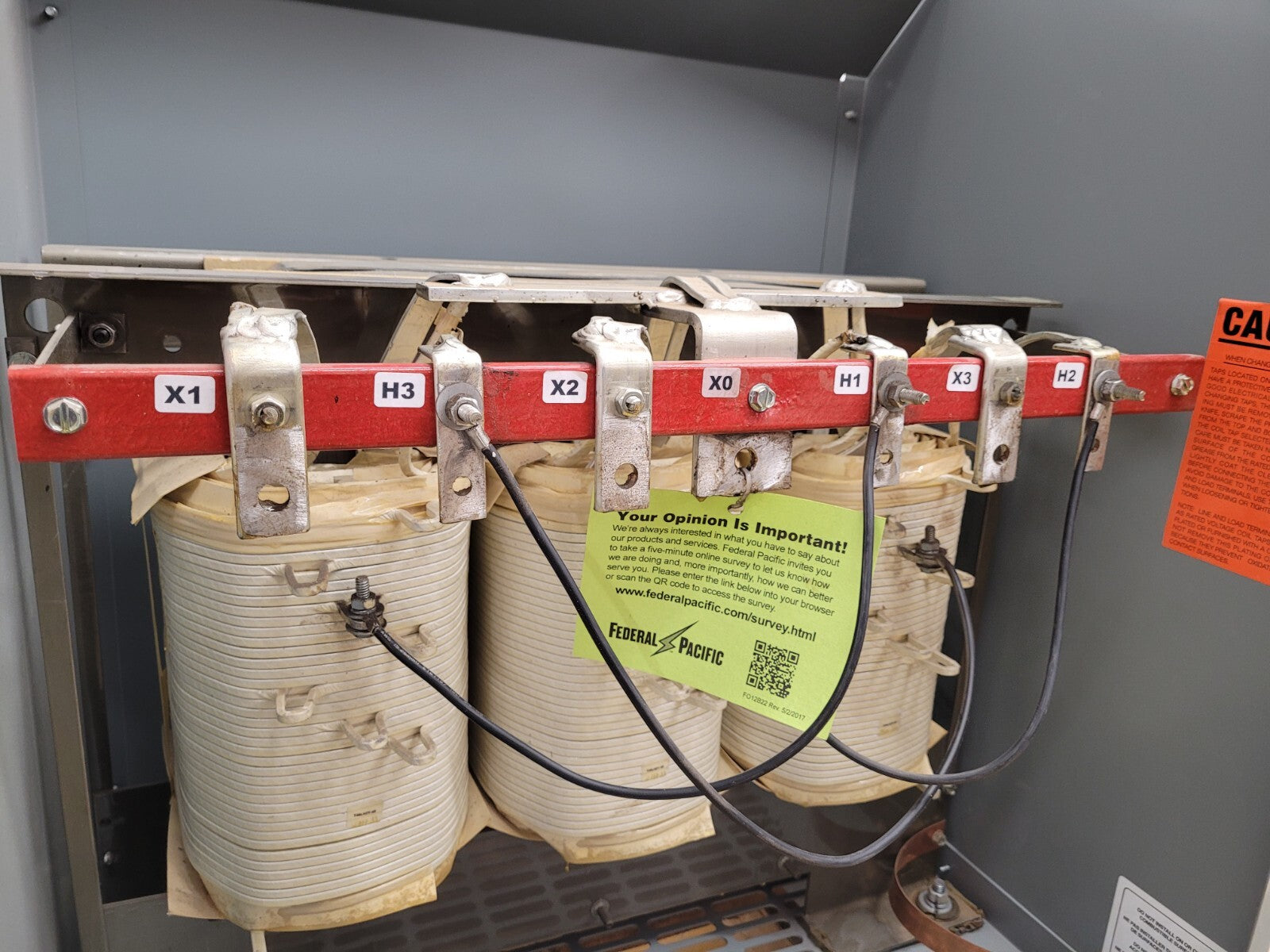 Federal Pacific 480V P 208Y/120 S 3PH Step Down T48LH2Y-45 Transformer 45KVA