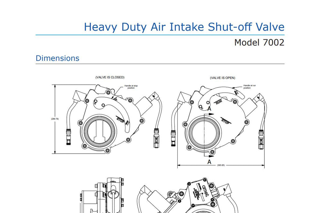 Amot RIGSAVER SGE Valve 7002472A-RZ0 4" 7002 Swing Gate Air Shut Off Valve QSK50