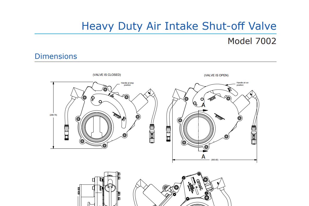 Amot RIGSAVER SGE Valve 7002472A-RZ0 4" 7002 Swing Gate Air Shut Off Valve QSK50